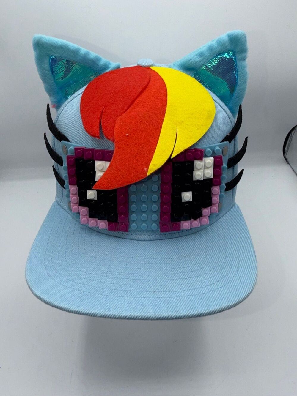 My Little Pony Rainbow Dash Bricky Blocks Build On Snapback Hat